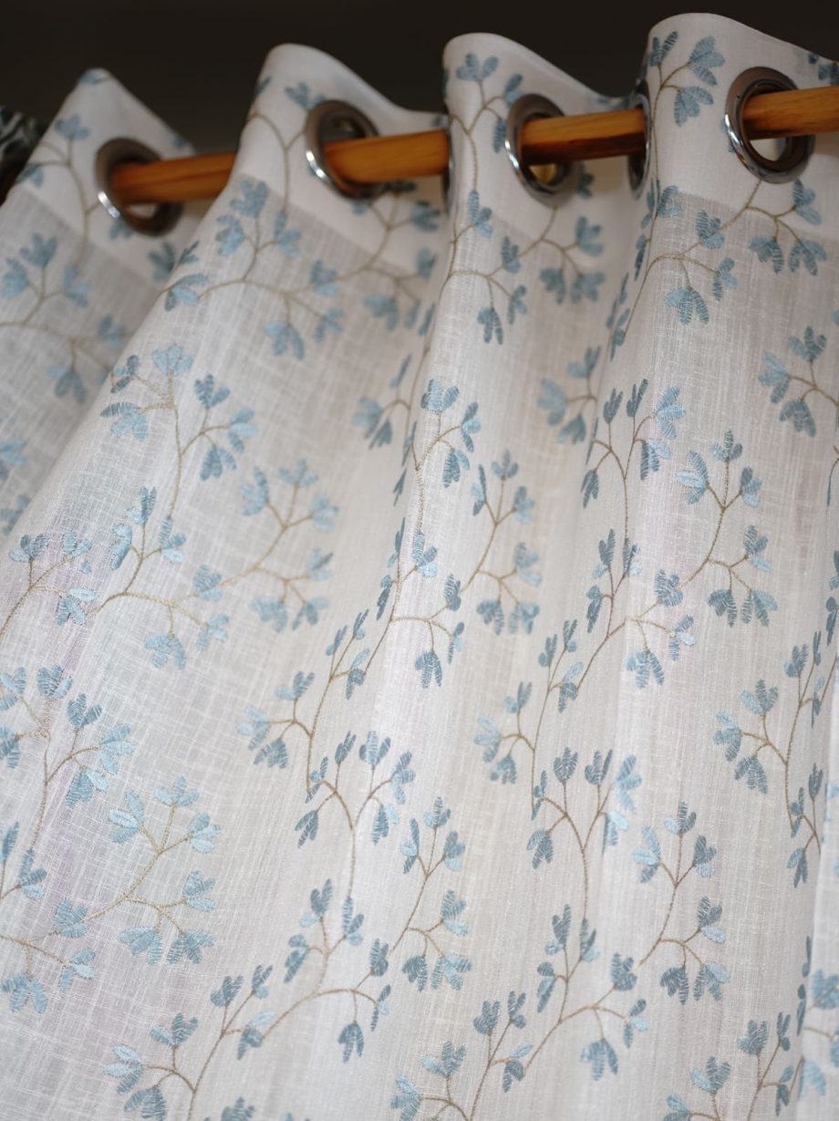 Embroidery sheer curtains