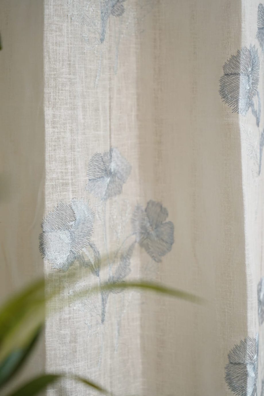 Embroidery sheer curtains