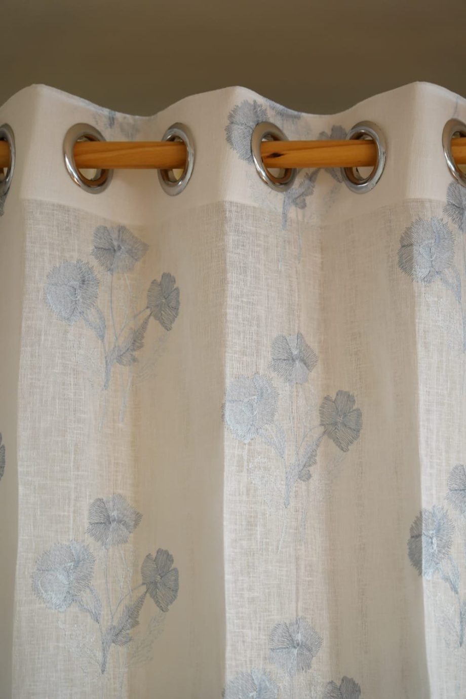 Embroidery sheer curtains