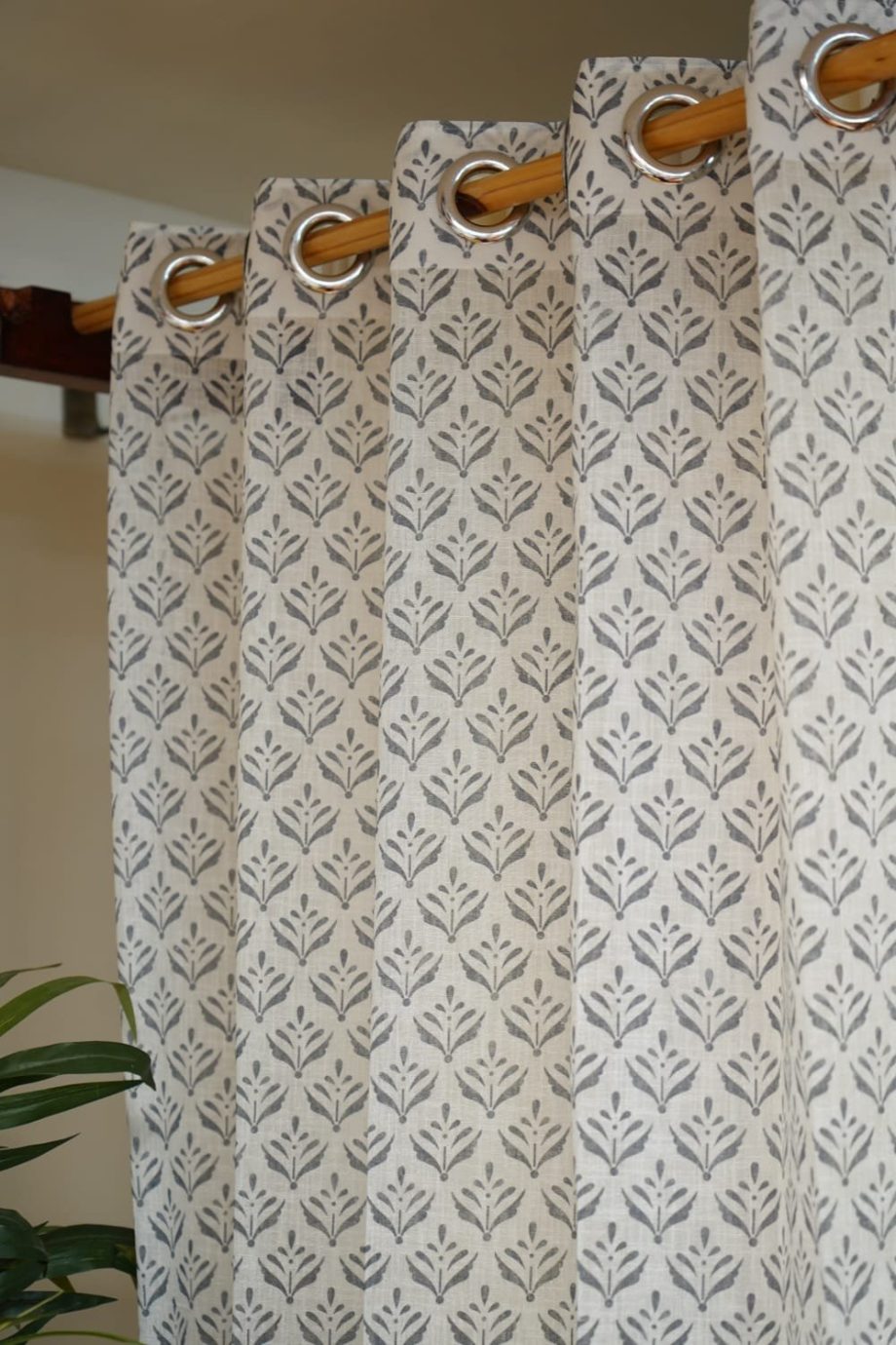 Printed sheer curtains