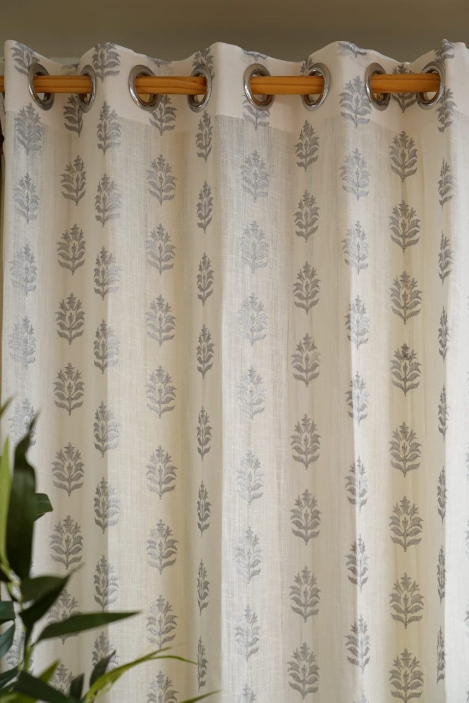 Printed sheer curtains