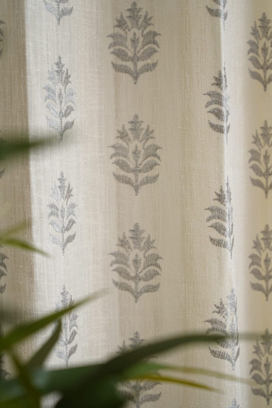 Printed sheer curtains