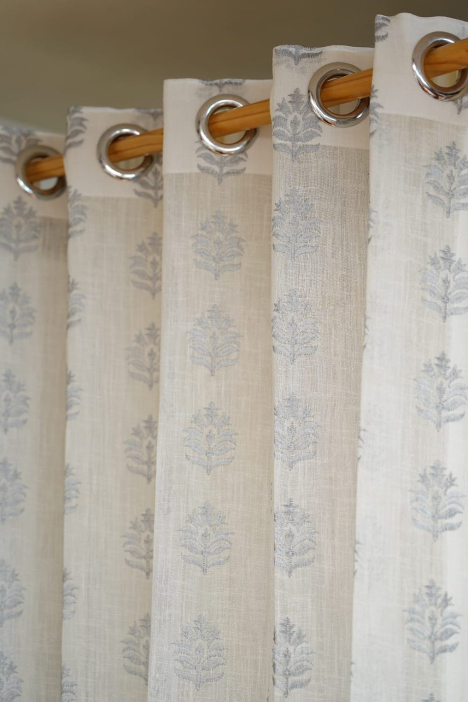 Printed sheer curtains