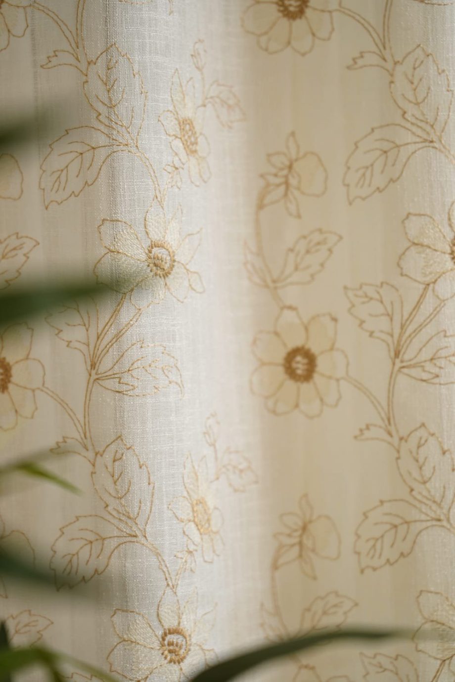 Embroidery sheer curtains