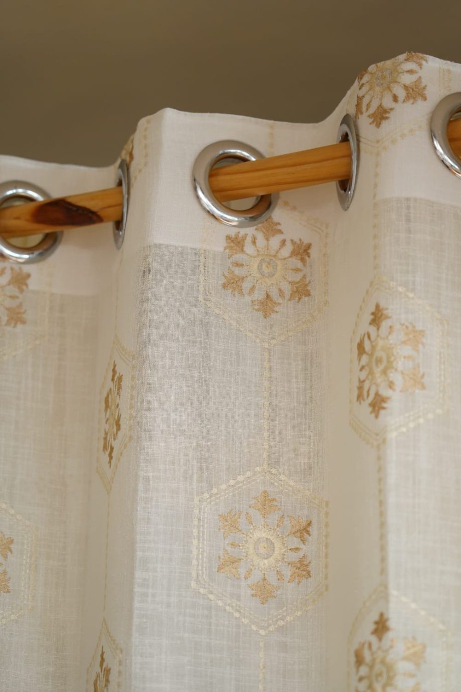 Embroidery sheer curtains