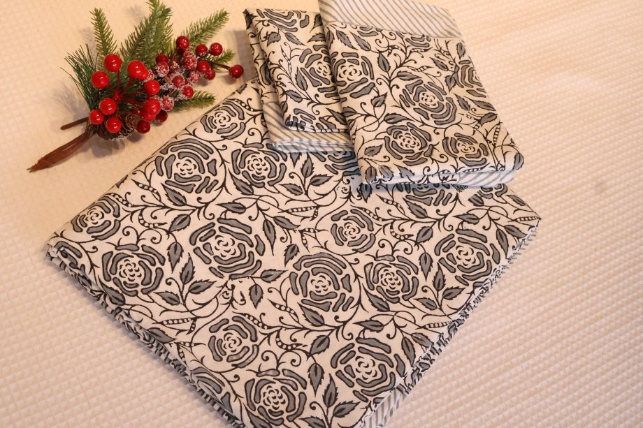 King :Handblock Cotton Printed Bedsheet